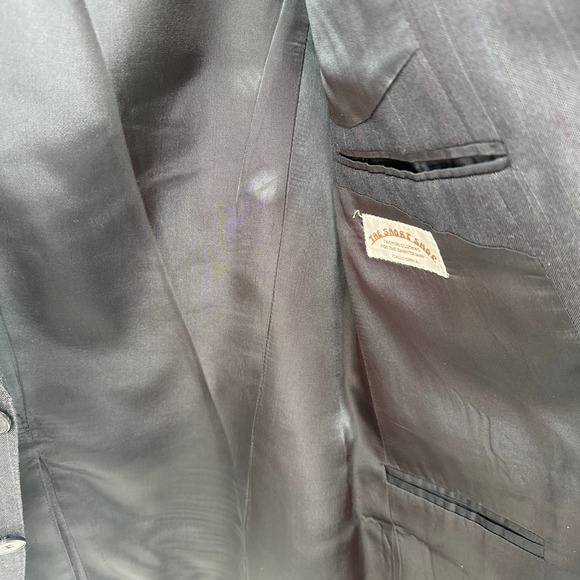 Lanvin Paris Vintage Blazer Lapel Collar Two Buttoned Long Sleeve Gray Size 40R - Picture 8 of 11